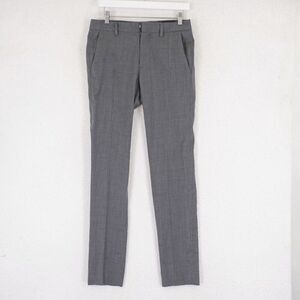 DAMAGED Bonobos Slim Fit Wool Gray Dress Pants 28/33 Size 28 Flat Front Mid Rise